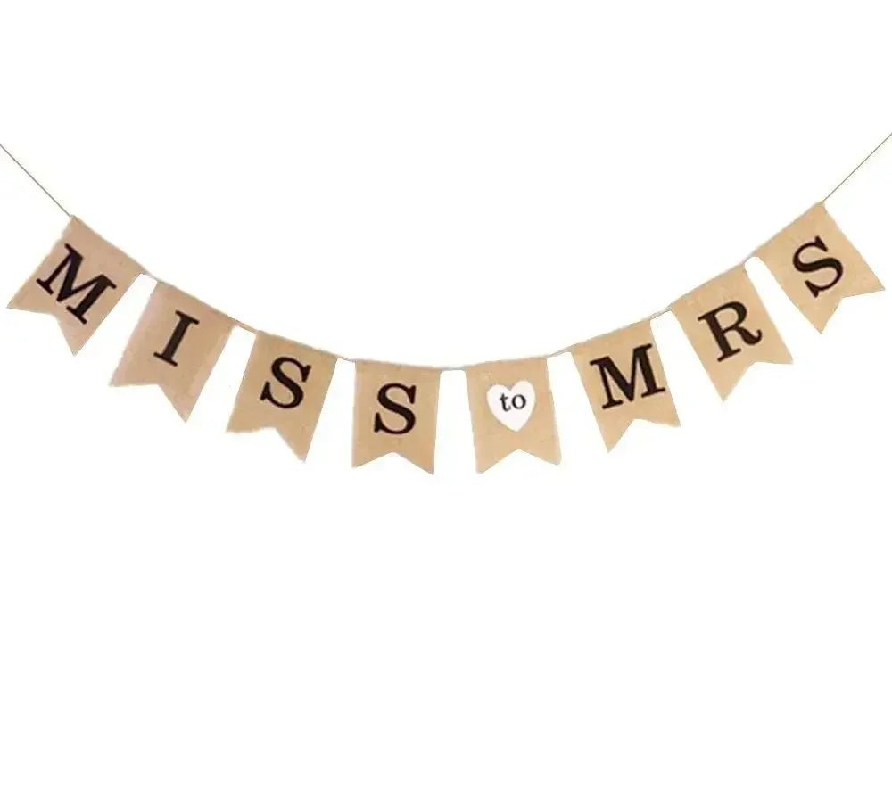 Mr. & Mrs. Just Married Burlap Bunting - Cake Pops Parties