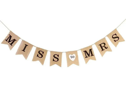 Mr. & Mrs. Just Married Burlap Bunting - Cake Pops Parties