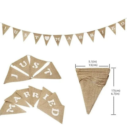 Mr. & Mrs. Just Married Burlap Bunting - Cake Pops Parties