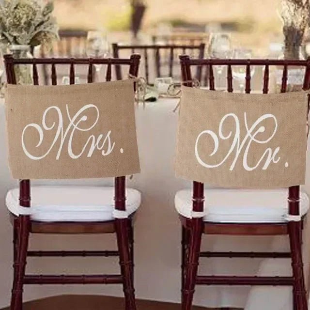 Mr. & Mrs. Just Married Burlap Bunting - Cake Pops Parties