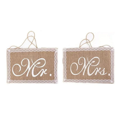 Mr. & Mrs. Just Married Burlap Bunting - Cake Pops Parties