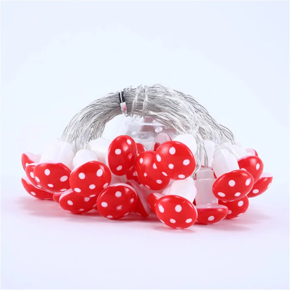 Mushroom Fairy Lights String - Cake Pops Parties