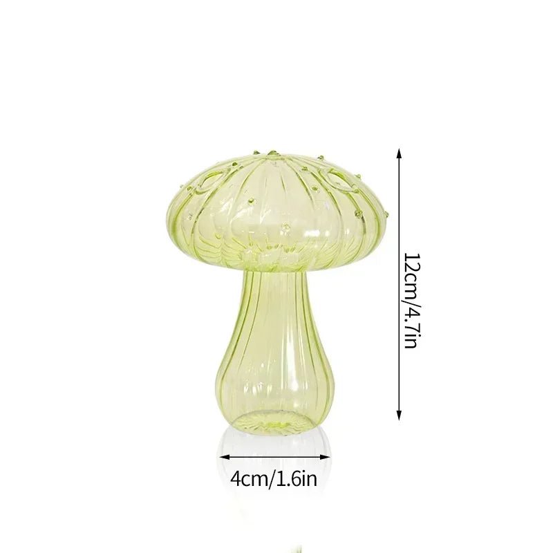 Mushroom Glass Flower Vase - Decor Essential - Cake Pops Parties
