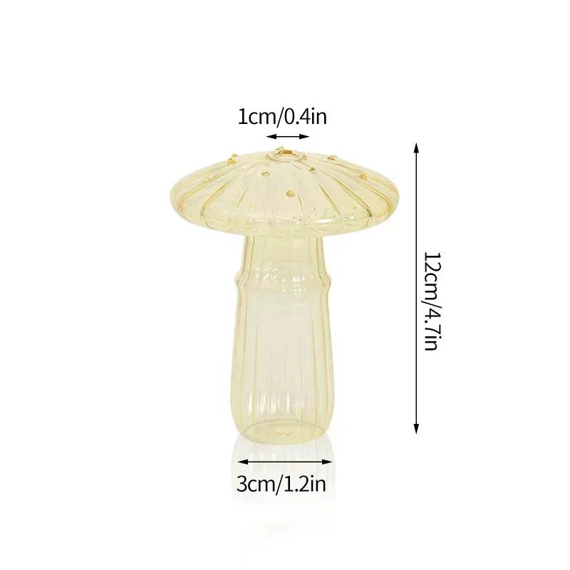 Mushroom Glass Flower Vase - Decor Essential - Cake Pops Parties