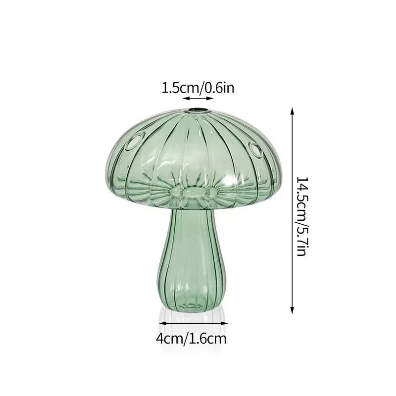 Mushroom Glass Flower Vase - Decor Essential - Cake Pops Parties