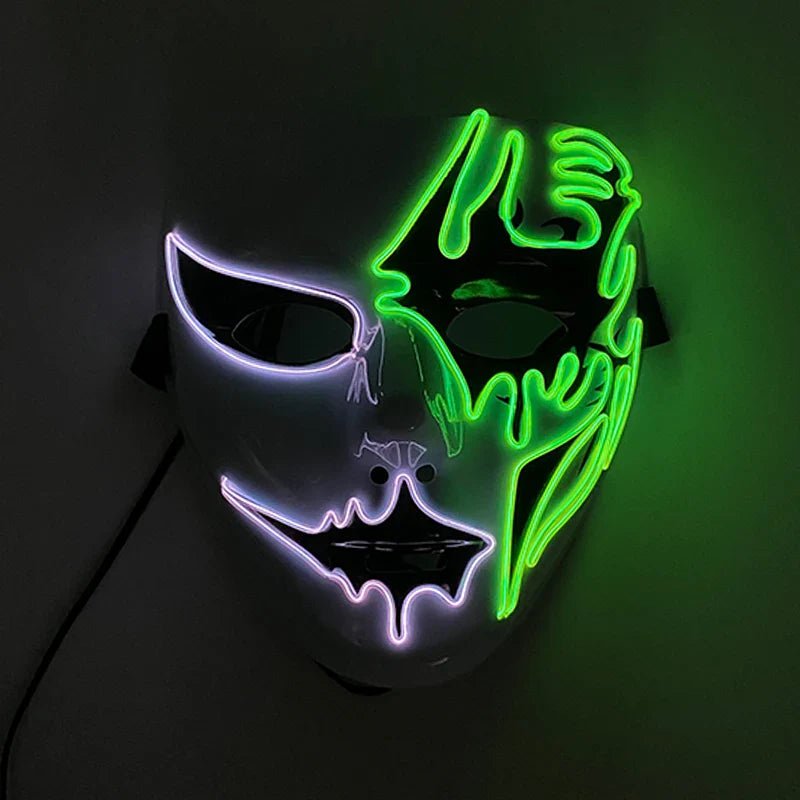 Neon Light LED Halloween Mask - Cake Pops Parties