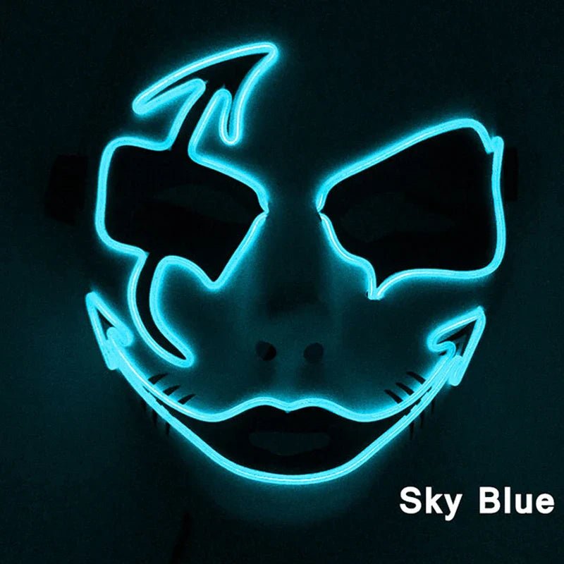 Neon Light LED Halloween Mask - Cake Pops Parties