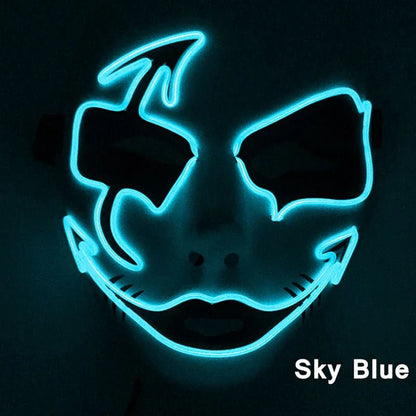 Neon Light LED Halloween Mask - Cake Pops Parties