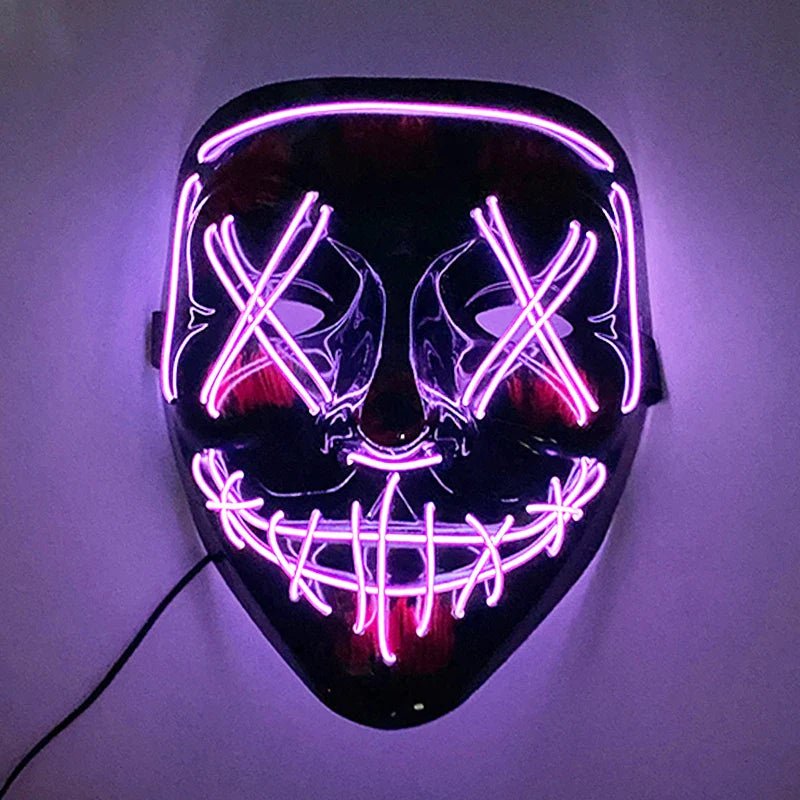 Neon Light LED Halloween Mask - Cake Pops Parties