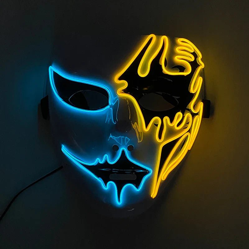 Neon Light LED Halloween Mask - Cake Pops Parties