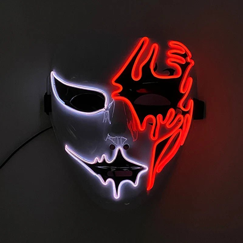 Neon Light LED Halloween Mask - Cake Pops Parties