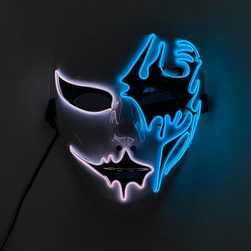 Neon Light LED Halloween Mask - Cake Pops Parties