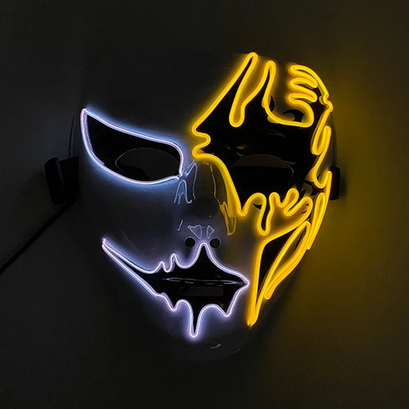 Neon Light LED Halloween Mask - Cake Pops Parties