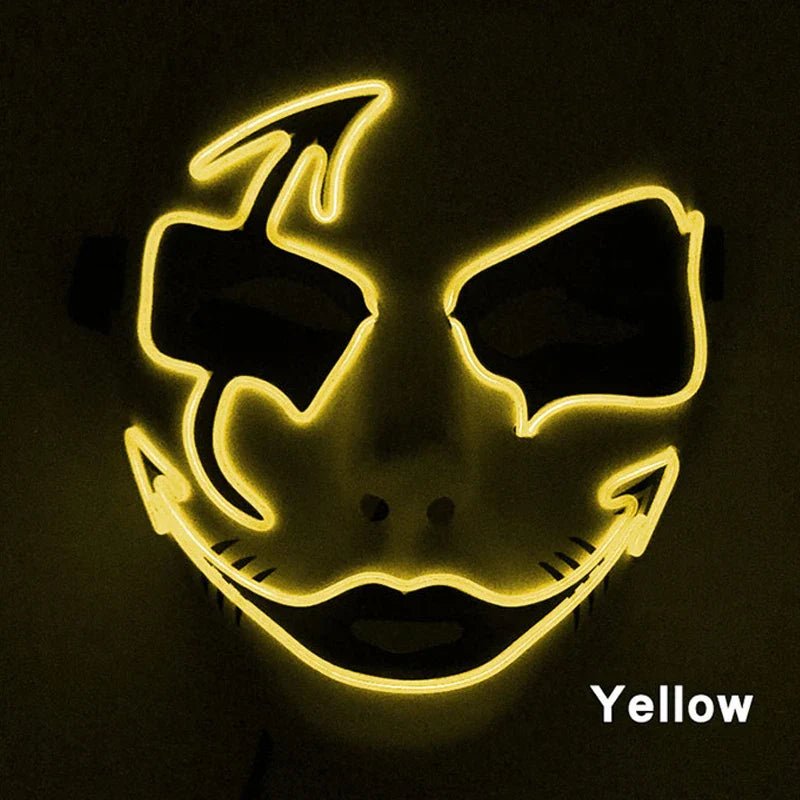 Neon Light LED Halloween Mask - Cake Pops Parties