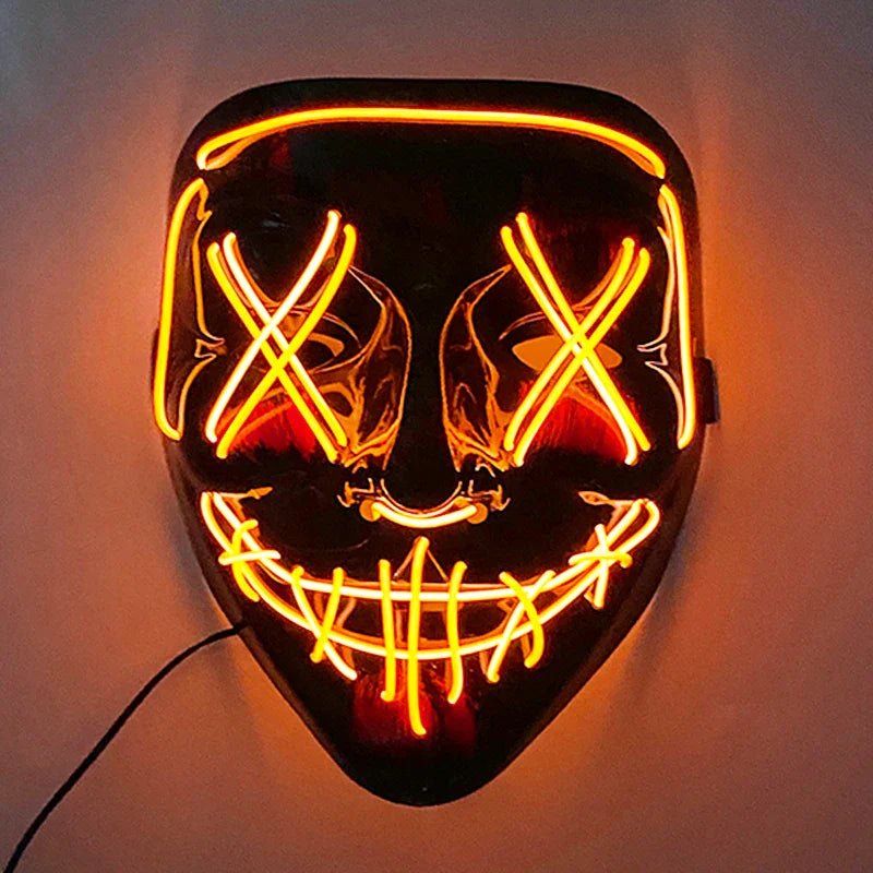 Neon Light LED Halloween Mask - Cake Pops Parties