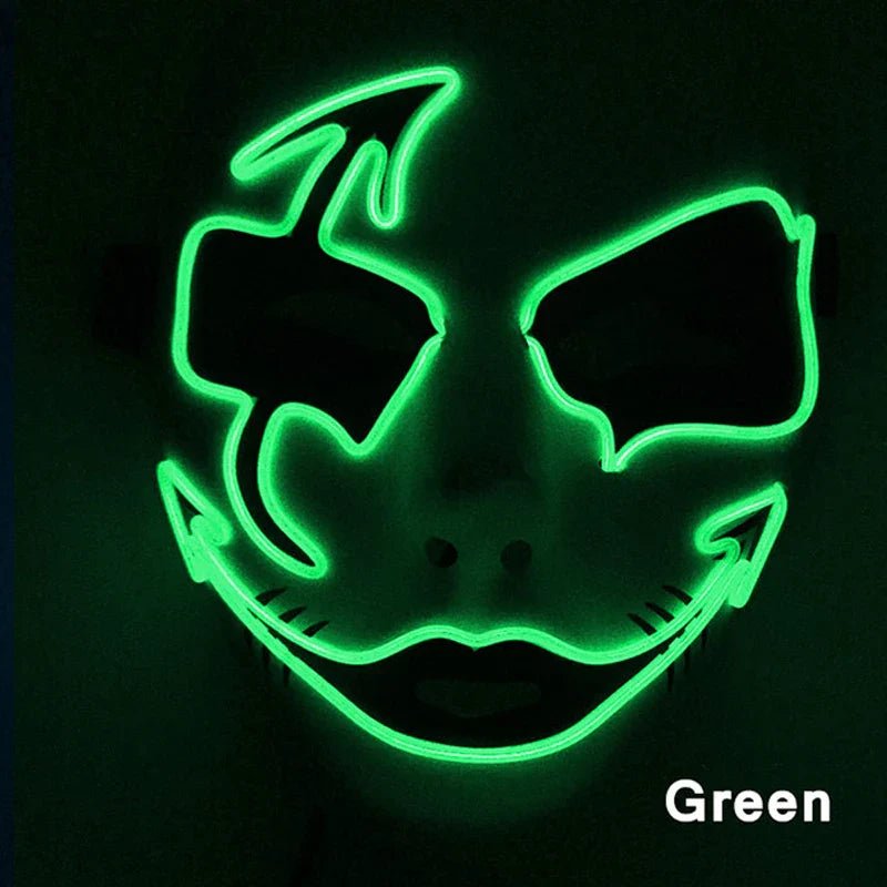 Neon Light LED Halloween Mask - Cake Pops Parties