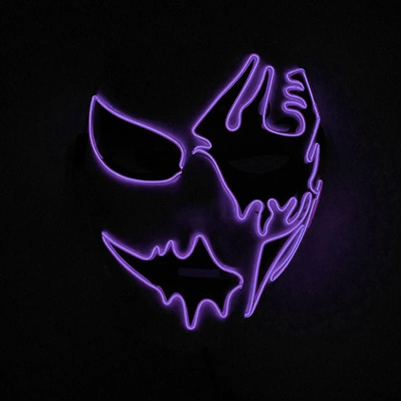 Neon Light LED Halloween Mask - Cake Pops Parties