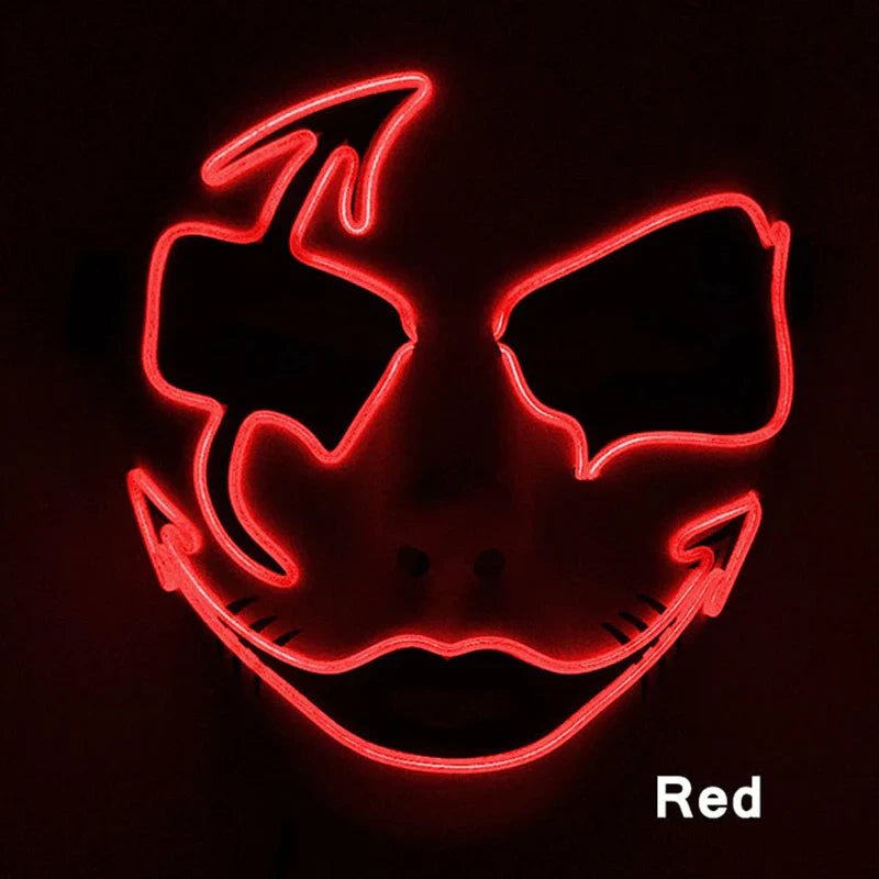 Neon Light LED Halloween Mask - Cake Pops Parties