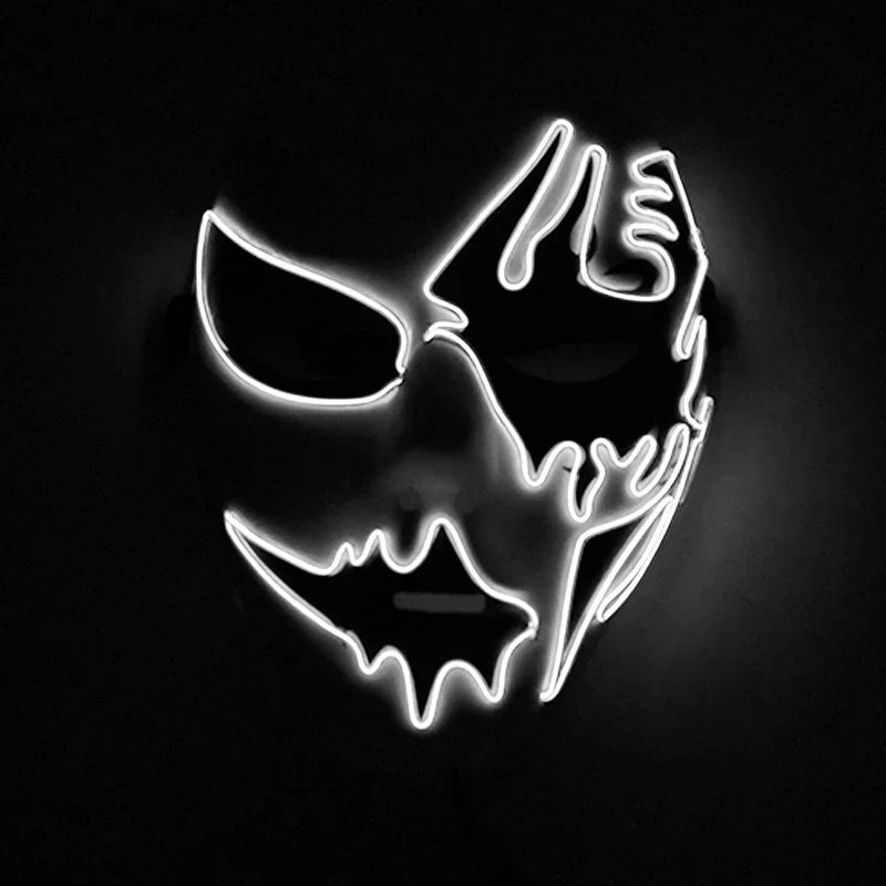 Neon Light LED Halloween Mask - Cake Pops Parties