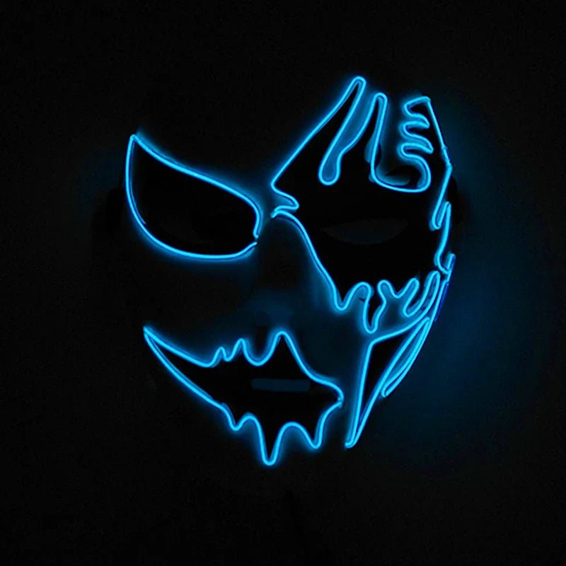Neon Light LED Halloween Mask - Cake Pops Parties