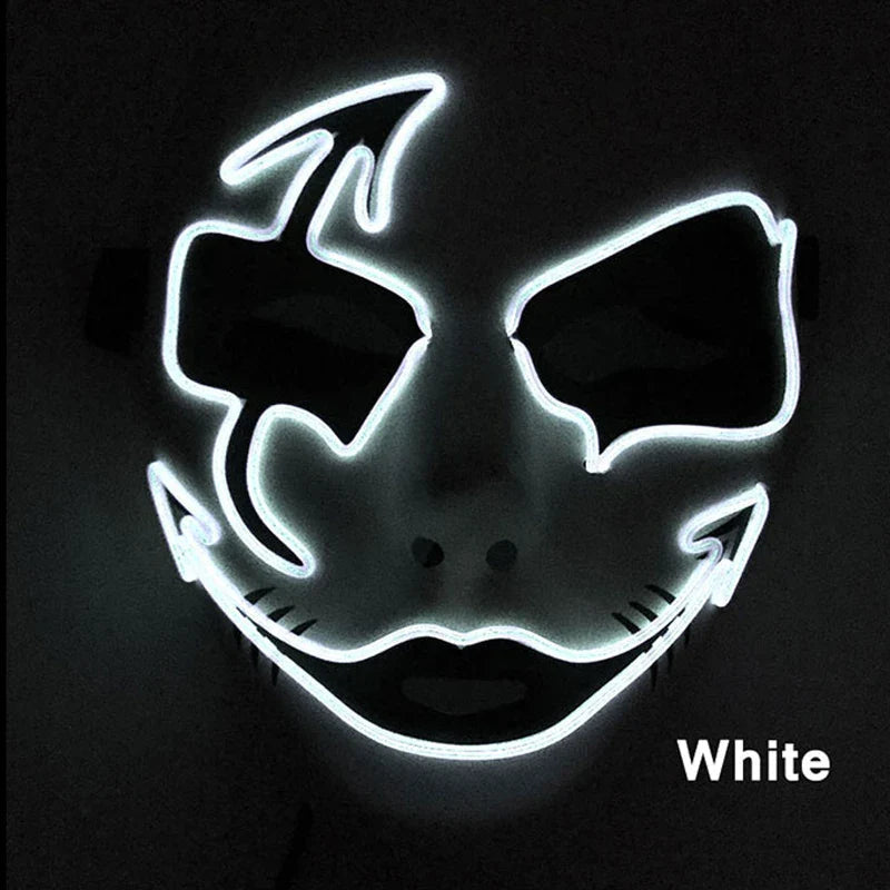 Neon Light LED Halloween Mask - Cake Pops Parties