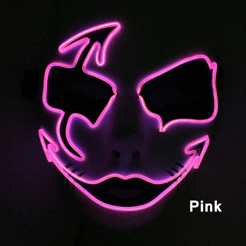 Neon Light LED Halloween Mask - Cake Pops Parties