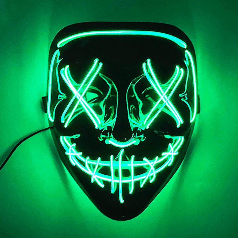 Neon Light LED Halloween Mask - Cake Pops Parties