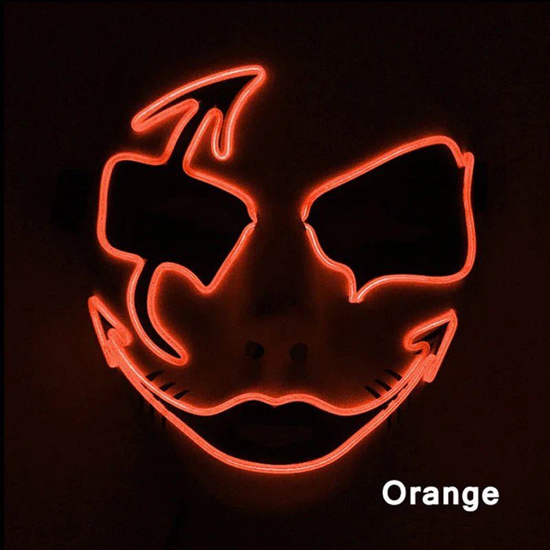 Neon Light LED Halloween Mask - Cake Pops Parties