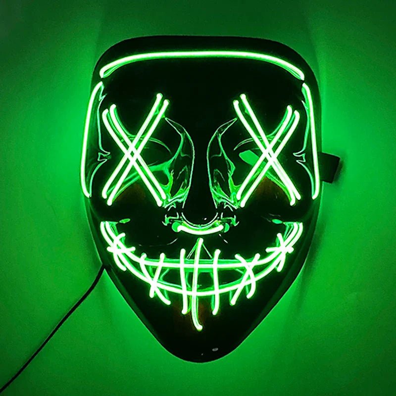 Neon Light LED Halloween Mask - Cake Pops Parties