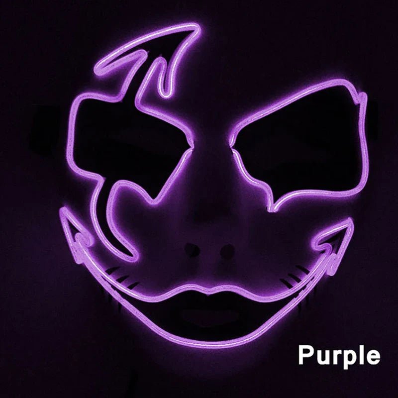 Neon Light LED Halloween Mask - Cake Pops Parties