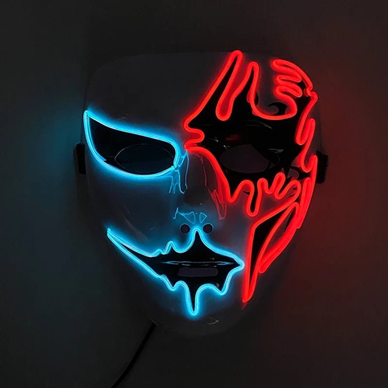 Neon Light LED Halloween Mask - Cake Pops Parties