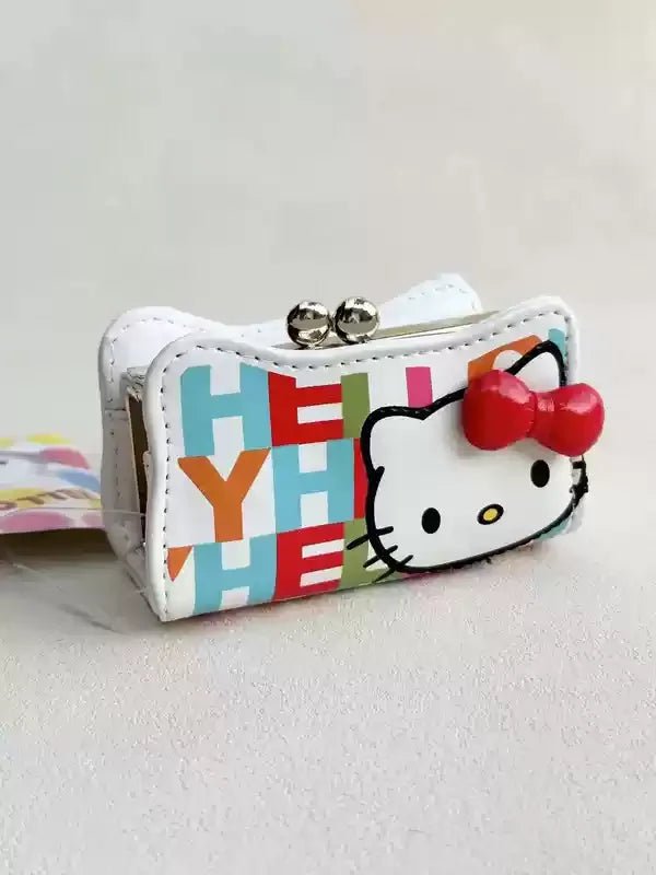 New Hello Kitty White Mini Coin Purse Kawaii Card Holder - Cake Pops Parties