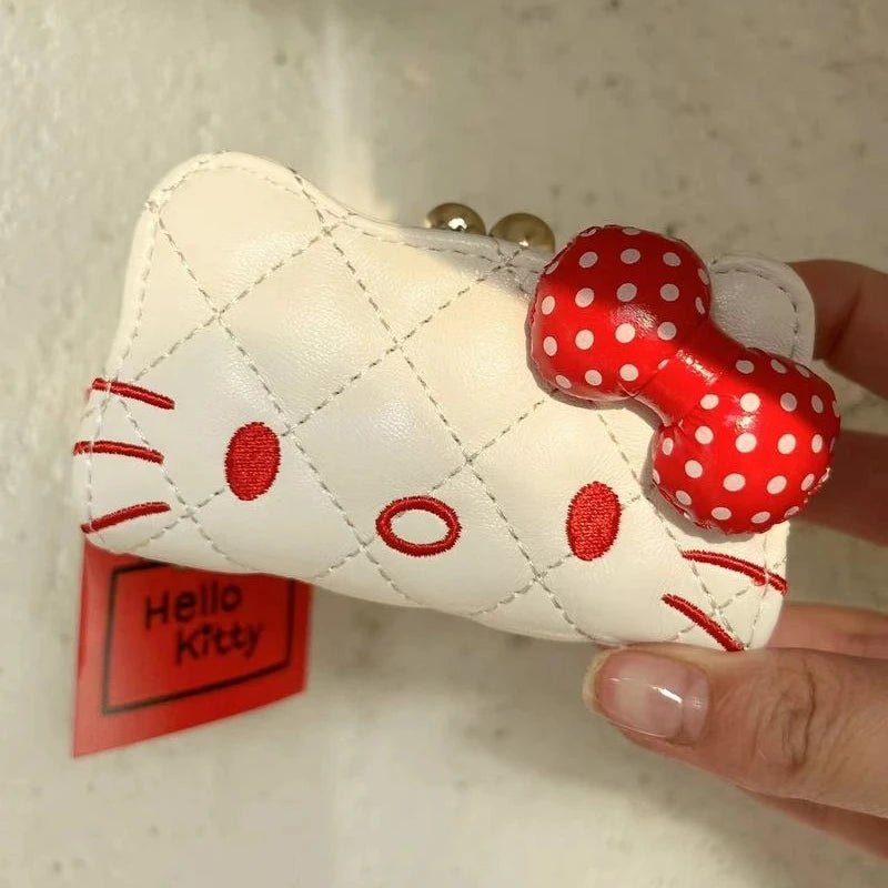 New Hello Kitty White Mini Coin Purse Kawaii Card Holder - Cake Pops Parties
