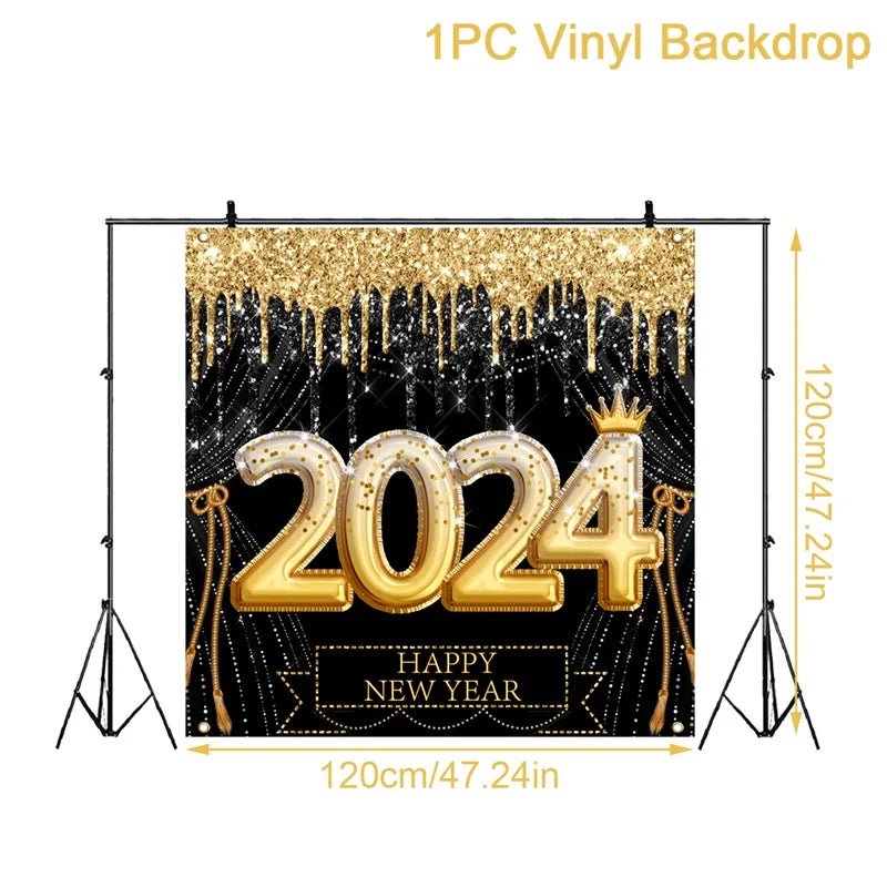 New Year Black Gold Decoration Bundle - Cake Pops Parties