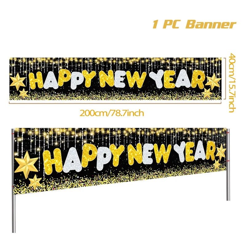 New Year Black Gold Decoration Bundle - Cake Pops Parties