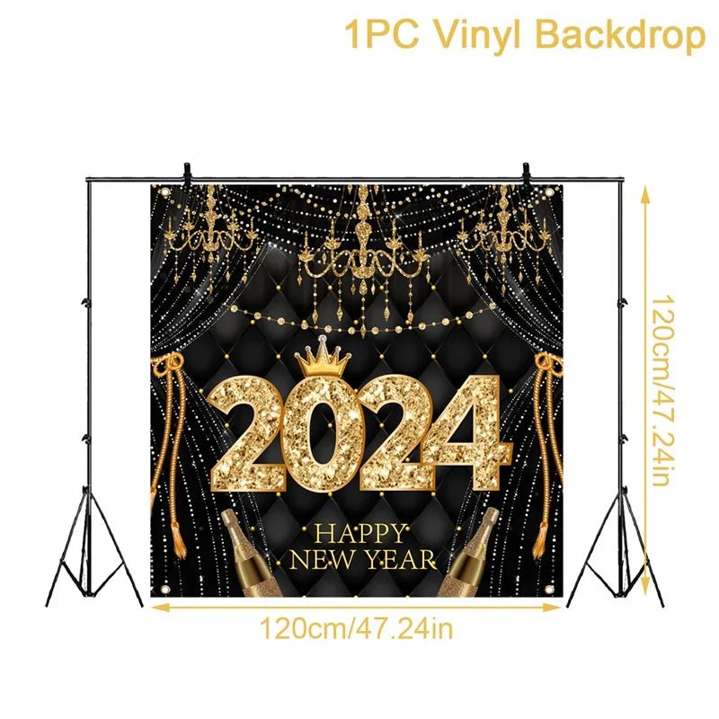 New Year Black Gold Decoration Bundle - Cake Pops Parties