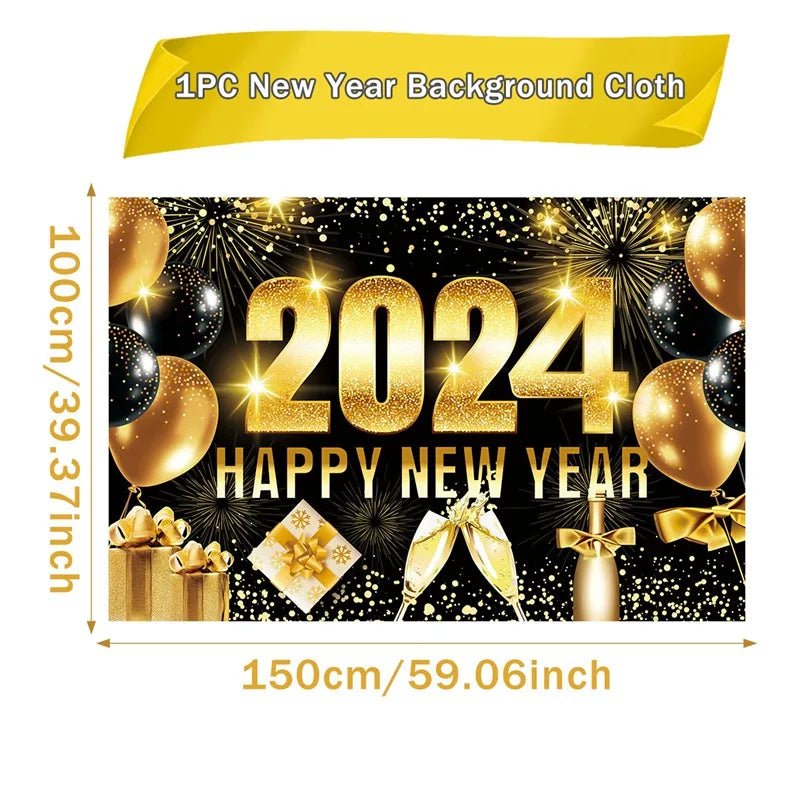 New Year Black Gold Decoration Bundle - Cake Pops Parties