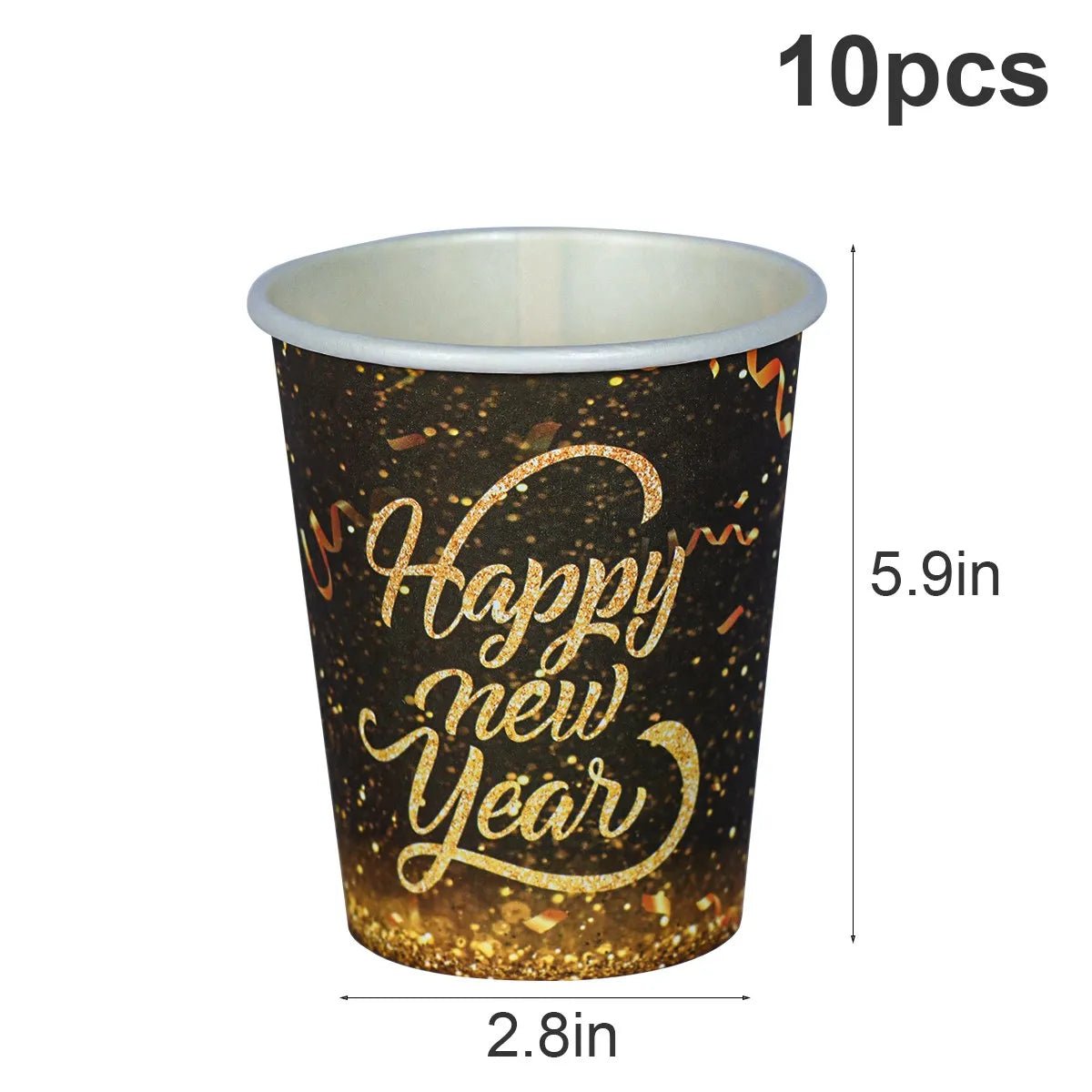 New Year Black Gold Decoration Bundle - Cake Pops Parties