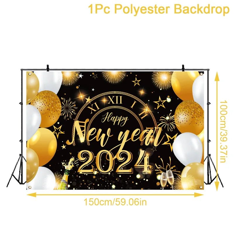 New Year Black Gold Decoration Bundle - Cake Pops Parties