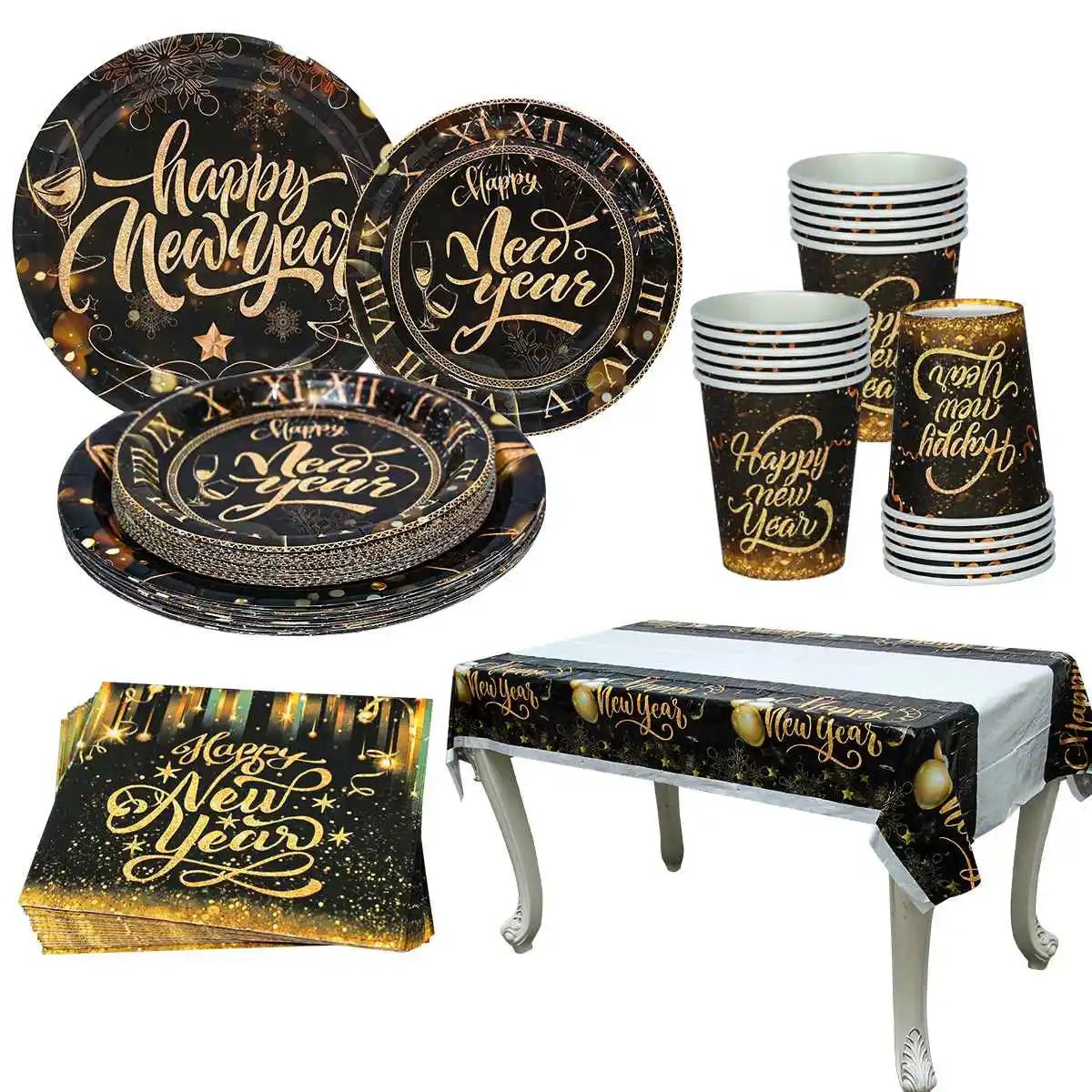 New Year Black Gold Decoration Bundle - Cake Pops Parties