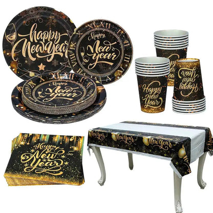 New Year Black Gold Decoration Bundle - Cake Pops Parties