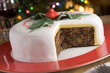 Christmas Fruit Icing Cake