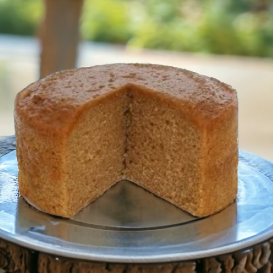 Round Handmade Sponge Toffee Cake