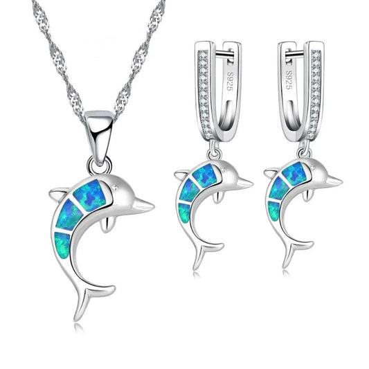 Opal Dolphin Jewelry Set - Cake Pops Parties