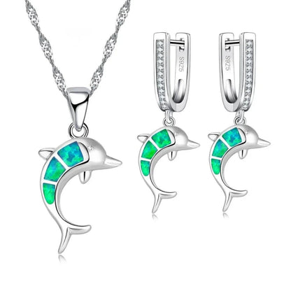 Opal Dolphin Jewelry Set - Cake Pops Parties