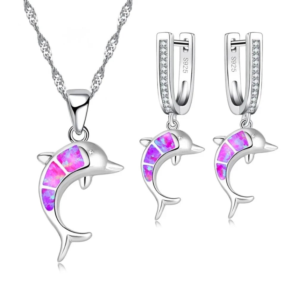 Opal Dolphin Jewelry Set - Cake Pops Parties