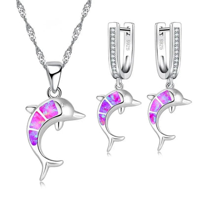 Opal Dolphin Jewelry Set - Cake Pops Parties