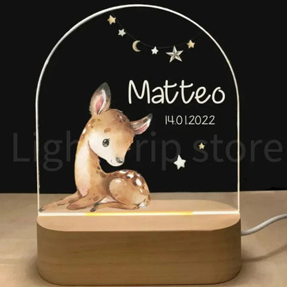 Personalized Baby Elephant Lion Night Light - Cake Pops Parties