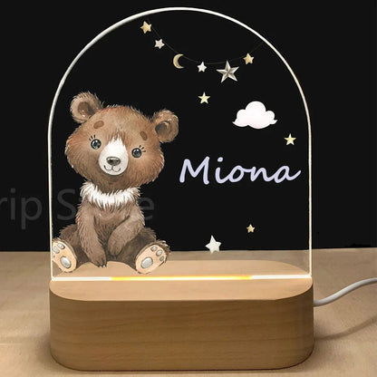 Personalized Baby Elephant Lion Night Light - Cake Pops Parties