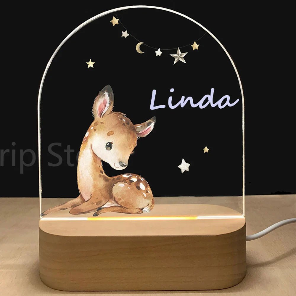 Personalized Baby Elephant Lion Night Light - Cake Pops Parties